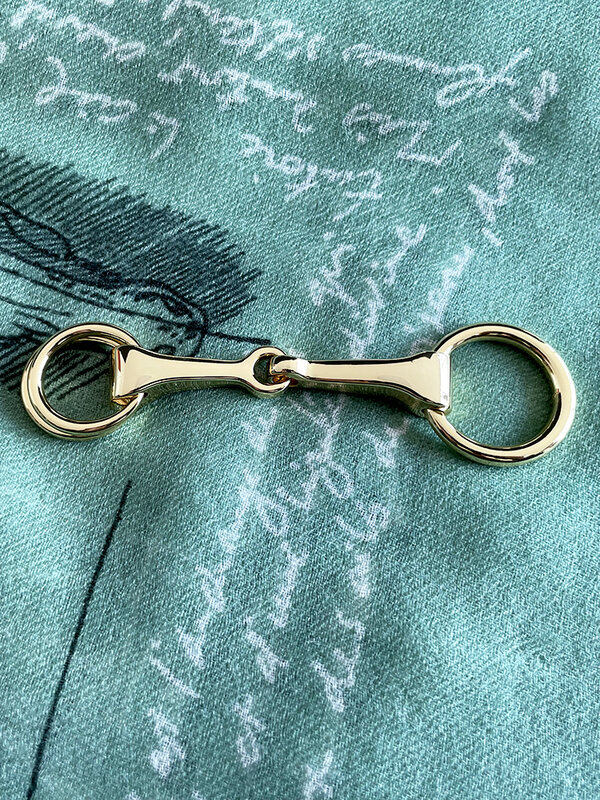 Mors de bufanda con hebilla de anillo, chales de 90cm, bufandas, soporte de botón, accesorios de estilo elegante, regalo, forma de herradura dorada