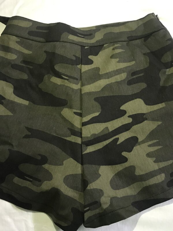 LW Camo Print Women Fashion Casual All-match Bottoms Female Sexy Skinny Short Vintage High Waist Wrapped Shorts 2 Colors