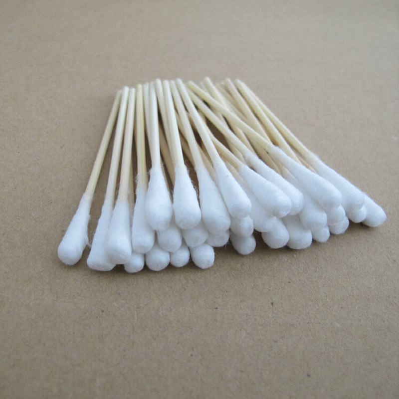 Hisopos de algodón de 6 pulgadas, aplicador de punta de limpieza dedicado para sala limpia, hisopo de madera, 200 piezas