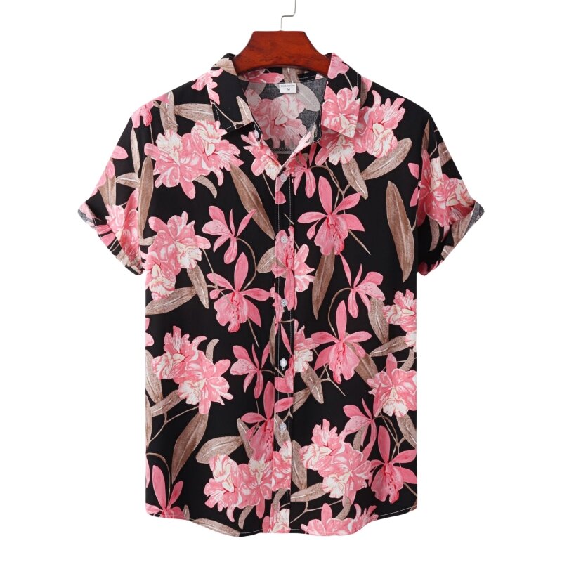 Men's Hawaiian Cotton Polo Shirt, Camisas de Manga Curta, Blusas Sociais, Camisas De Luxo, Roupas De Moda, Frete Grátis, Frete Grátis