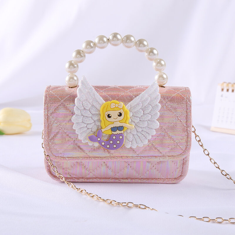 Mini monedero portátil de princesa para niños, monedero de moda, mochila de estilo occidental, color caramelo