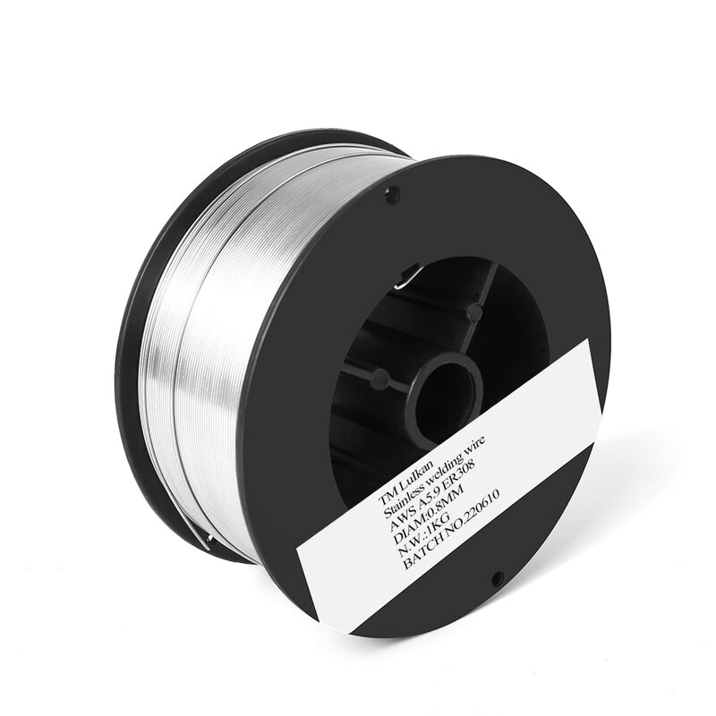 Hzxvogen-ステンレス鋼溶接ワイヤー,MIGアクセサリー,1kgおよび0.8mm,自己シールド,ステンレス鋼線,er308
