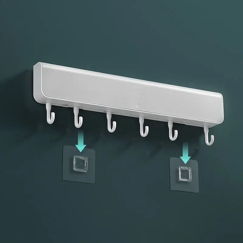 Wand halterung Regal Regal Aufbewahrung sbox mit Haken für Badezimmer tür Loch freie Kleidung Schlüssel Organizer Bad zubehör