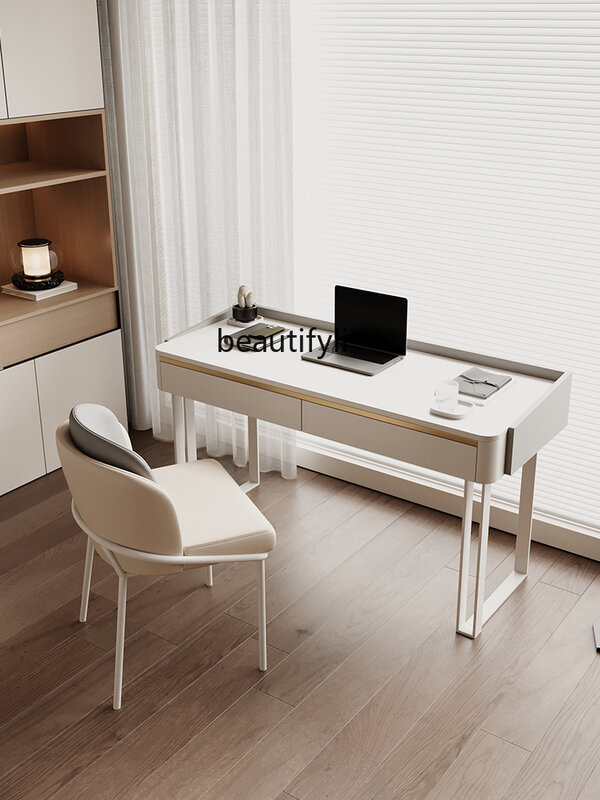 Stone Plate Desk Adult Home Use Study Computer Desk Office Study Table Girls Bedroom Dressing Table Integrated office furniture