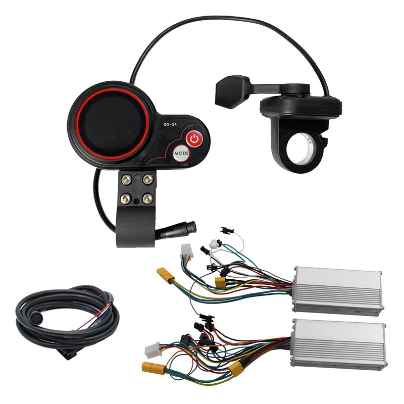 Kit de medidor de acelerador de pulgar, 72V, QS-S4, pantalla LCD, controlador de accionamiento Dual de 48V, 800W, solo para Zero 11X, Scooter Eléctrico, piezas de 6 pines
