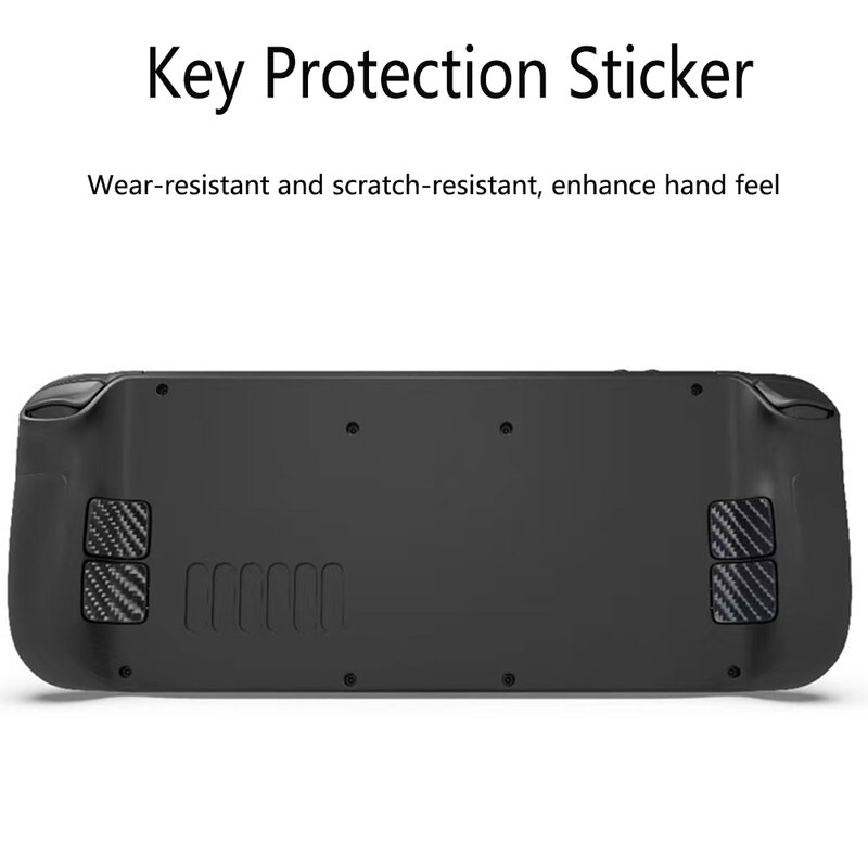 For Steam Deck Host Protection Set Dustproof Dust Plug + Button Trackpad Sticker + Silicone Rocker Cap Set Gaming Accessories