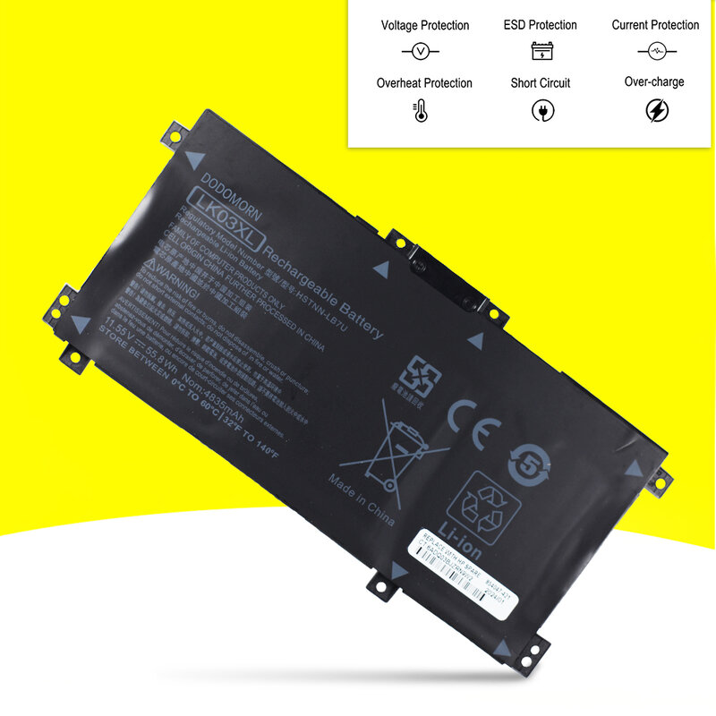 LK03XL-batería para portátil HP HSTNN-UB7I W128 LK03055XL, TPN-W127, 916368-421, 916368-541, TPN-1129, 6 celdas, 52.5Wh, novedad