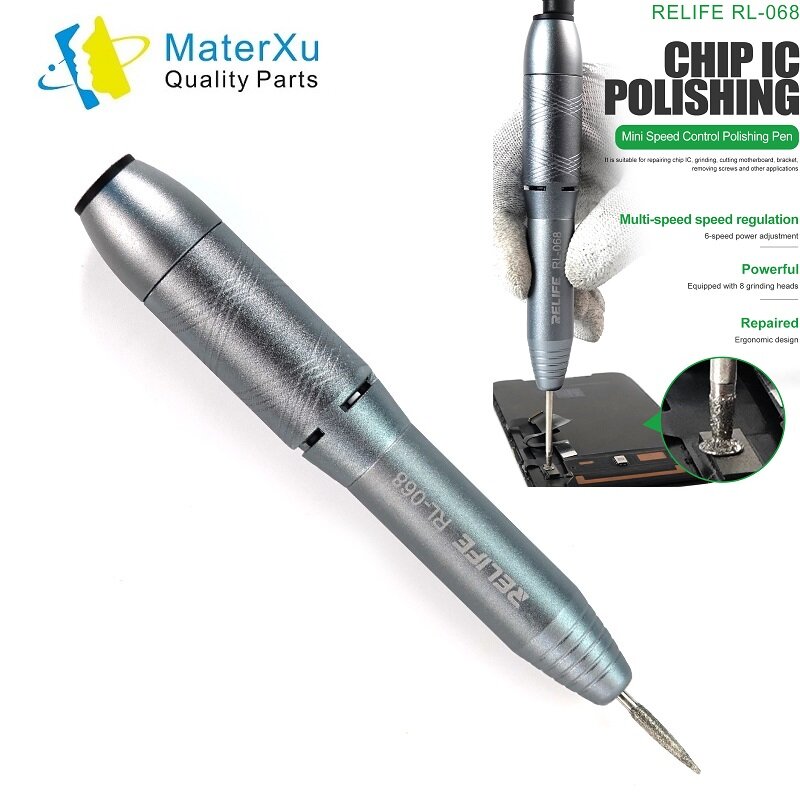 10W 8 Tips Head MasterXu RELIFE RL 068 RL-068 Mini Polish Pen Grinder A8 A9 Repair Polishing Screen Chip Grinding Rust Removal
