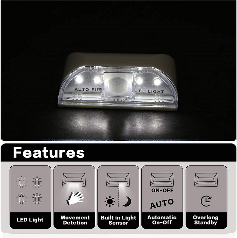 LED Inteligente Keyhole Light Lamp, Door Lock Sensor, a pilhas, Auto Detector de Movimento, Cozinha, Corredor, Escada