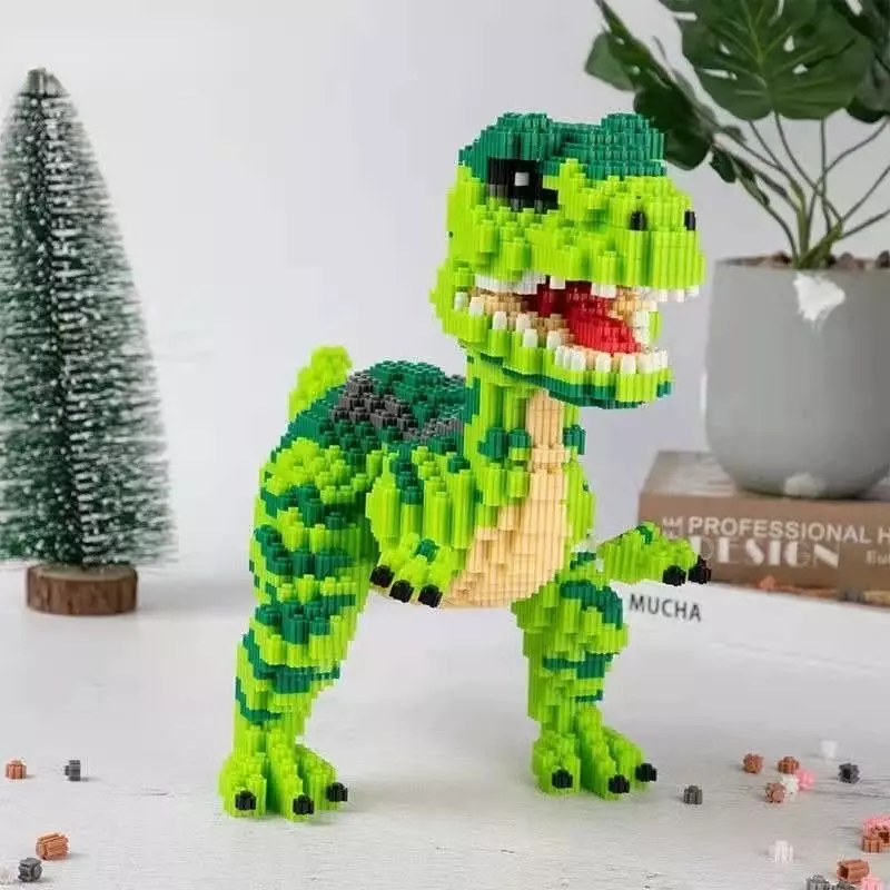 Animal World Dinosaur Building Block Toys Tijolos Gigantes Tyrannosaurus Rex Modelo de montagem DIY Presente de aniversário para crianças e adultos