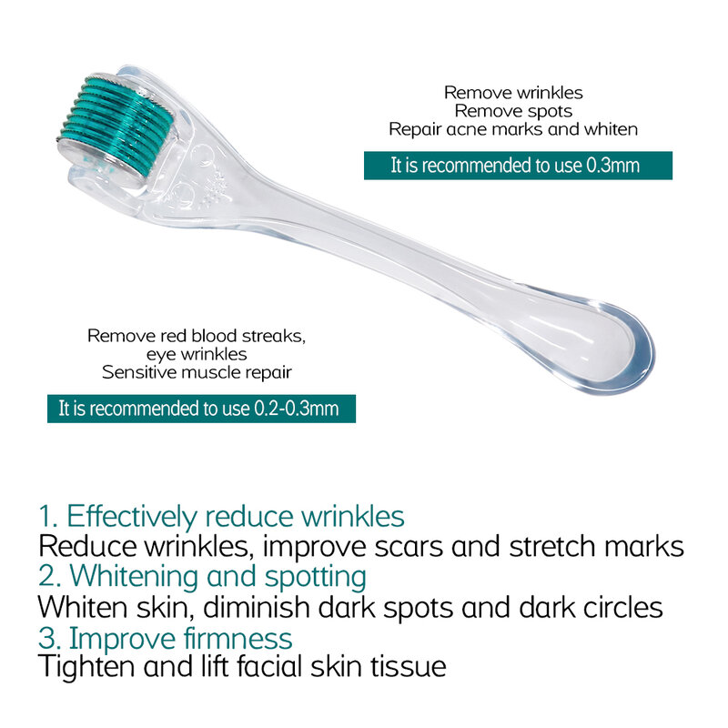 540 Micro Nadel Derma Rolle Titan Dermaroller Für Gesicht Haar Nachwachsen Bart Wachstum Anti Haarausfall Hautpflege Werkzeug HEIßER