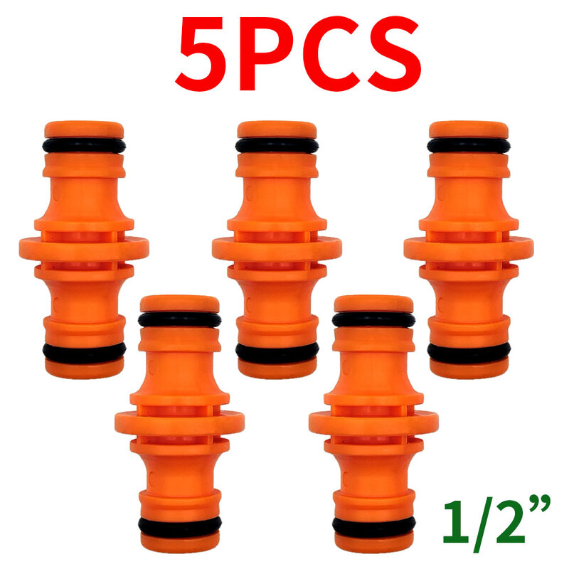 5Pcs Joiner Reparatie Connector Koppeling 1/2 ''Tuinslang Tubing Montage Pijp Quick Druppelirrigatie Bevloeiing Voor Kas
