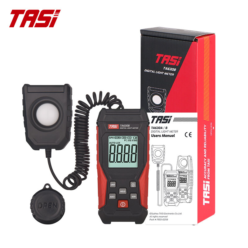 TASI-medidor de luz de mano TA630 luxómetro profesional, alta precisión, iluminómetro, fotómetro