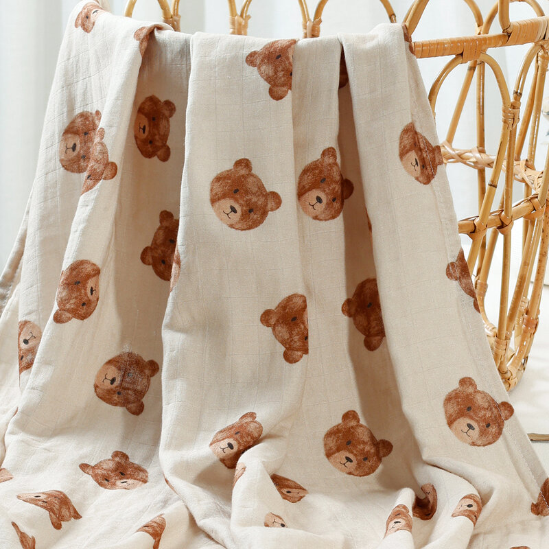 Kangobaby #My Soft Life# Premier Bamboo Cotton Baby Muslin Swaddle Blanket Breathable Newborn Wrap Infant Bath Towel 120x110cm
