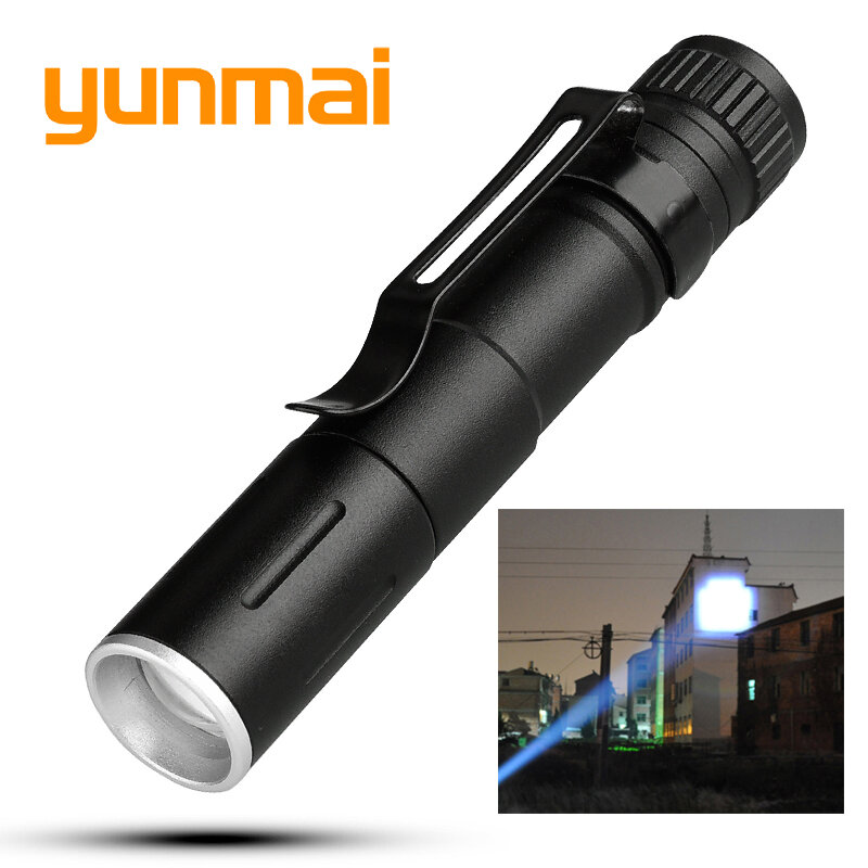 Mini LED Flashlight ZOOM 7W Q5 1000LM Waterproof Torch LED Zoomable Lanterna AAA Battery Led for Camping Emergency LED Bulbs