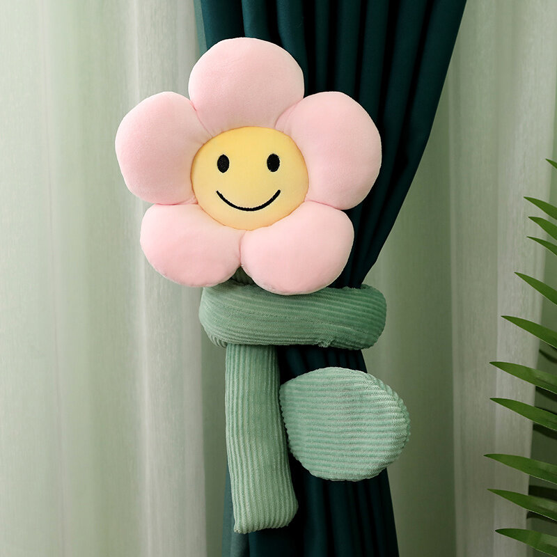 Clip de cortina con dibujo de flores, accesorios de decoración del hogar
