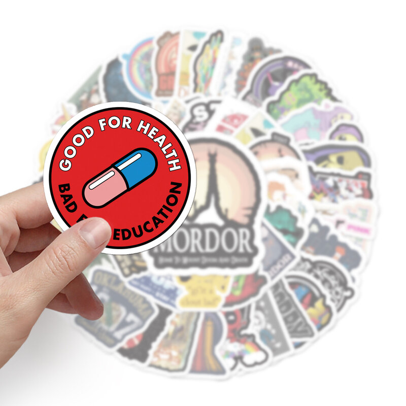 50Pcs Personalized Retro Cartoon Series Graffiti Stickers Suitable for Laptop Helmets Desktop Decoration DIY Stickers Toys