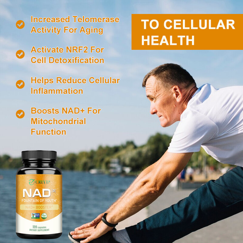 NAD Supplements - Anti-Aging Cell Booster, Supports Natural Energy