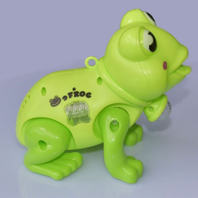With Music Projection Electric Frog Cartoon Frog Educational Music Projection Educational Toys Montessori Reusable Plastic