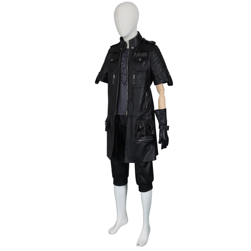 Pakaian Anime Final Fantasy XV Noctis Lucis Caelum Set Kaus Kostum Kulit Seragam Cosplay Pria Wanita Setelan Pakaian Halloween