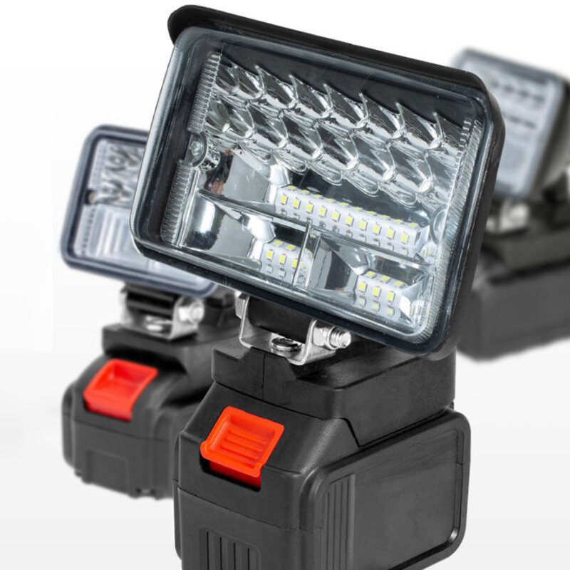 Luz LED de trabajo para batería de iones de litio de 18V, linterna de 3/4 pulgadas, lámpara de inundación de emergencia portátil, lámpara de Camping