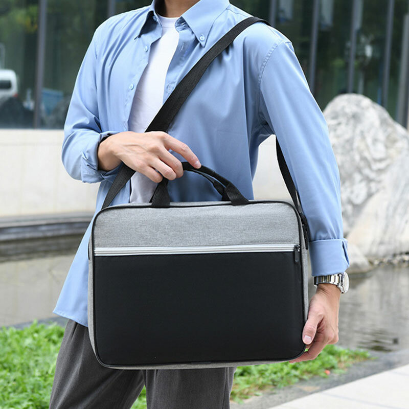 Borsa a tracolla per Laptop da lavoro con valigetta portatile da uomo borsa da viaggio per Computer da viaggio minimalista di grande capacità Unisex