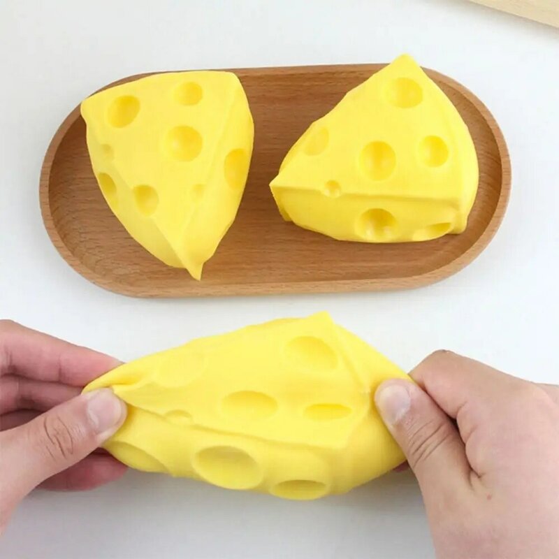 Juguete sensorial de Material Flexible para apretar queso, divertido y cómodo al tacto, juguetes para aliviar el estrés de rebote lento, fiesta de maíz duradera