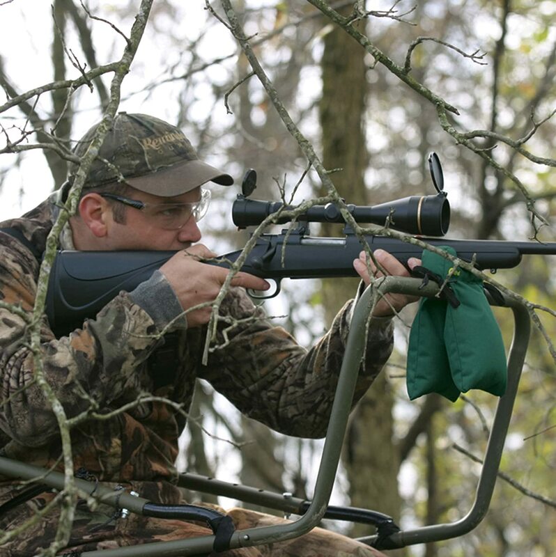 Saco cego cheio com construção durável e resistência à água para tiro ao ar livre e caça sacos de apoio rifle verde