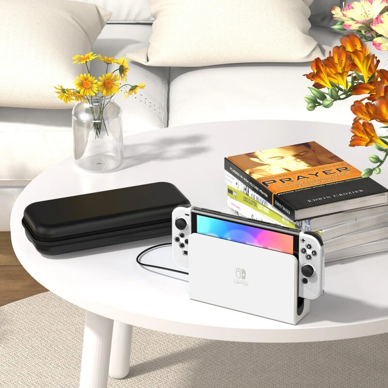 Per Switch OLED modello custodia da trasporto 9 in 1 Kit di accessori per il modello 2022 Nintendo Switch OLED con custodia protettiva