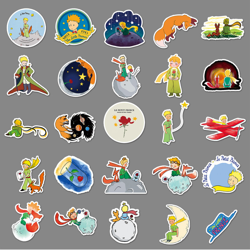 50Pcs Cartoon Little Prince Series Graffiti Stickers adatto per caschi per Laptop decorazione Desktop adesivi fai da te giocattoli all'ingrosso