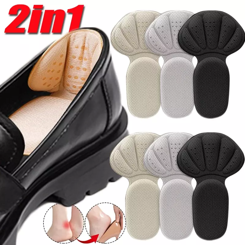 Adesivi per tallone morbido 2 In 1 inserti per piedi antiusura protezione per alleviare il dolore mezze solette inserti per adesivi posteriori sportivi cuscino per scarpe
