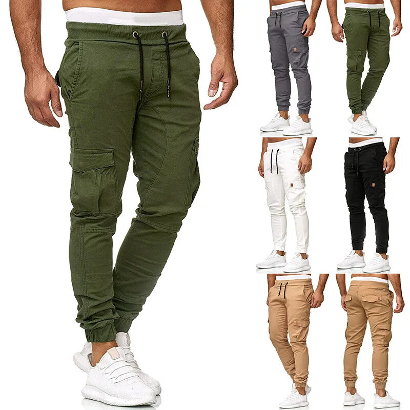 Men Clothing Streetwear Pants Fashion Loose Wide Leg Jeans Casual Printed Cross Trousers Pure Cotton Baggy