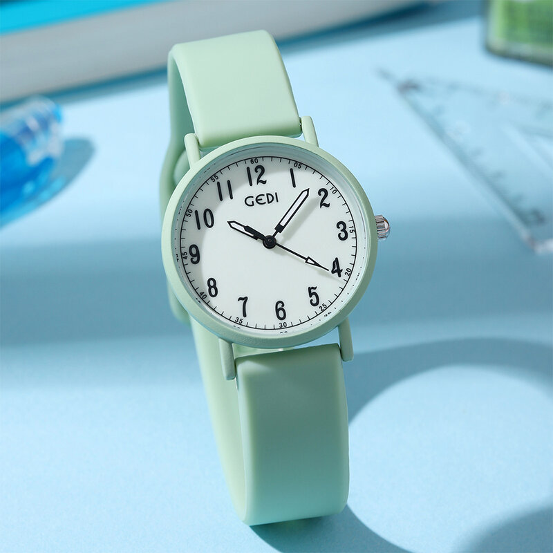 ผู้หญิงนาฬิกาผู้หญิงสำหรับเด็กผู้หญิงสายคล้องคอซิลิโคน30M กันน้ำเด็กนักเรียนนาฬิกานาฬิกาข้อมือควอตซ์นาฬิกา