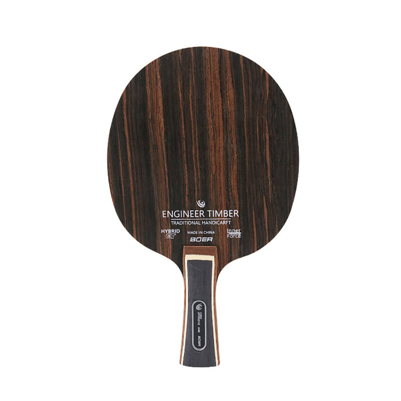 Raqueta de tenis de mesa, 5 capas, madera de ébano, paleta de pala de Pong Dalbergia, profesional, raqueta de manillar largo