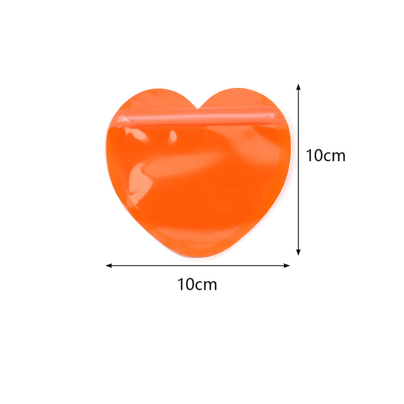 20pcs/lot Heart Shaped Jewelry Self Sealing Bag Magic Zip Lock Bag Candy Food Packaging Bag For Jewelry Making Accessories