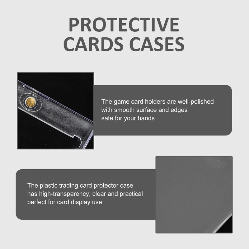 2pcs Magnetic Card Sleeves Acrylic Card Protector Sports Cards Hard Sleeves