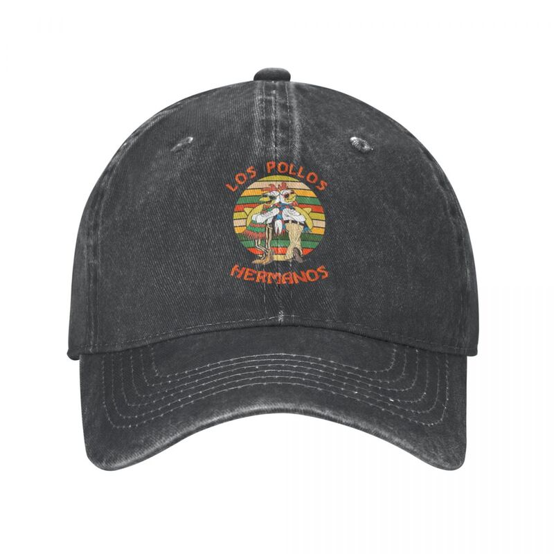Los Pollos Hermanos Baseball Cap Vintage Distressed Denim Heisenberg Headwear Unisex Style All Seasons Travel Gift Caps Hat