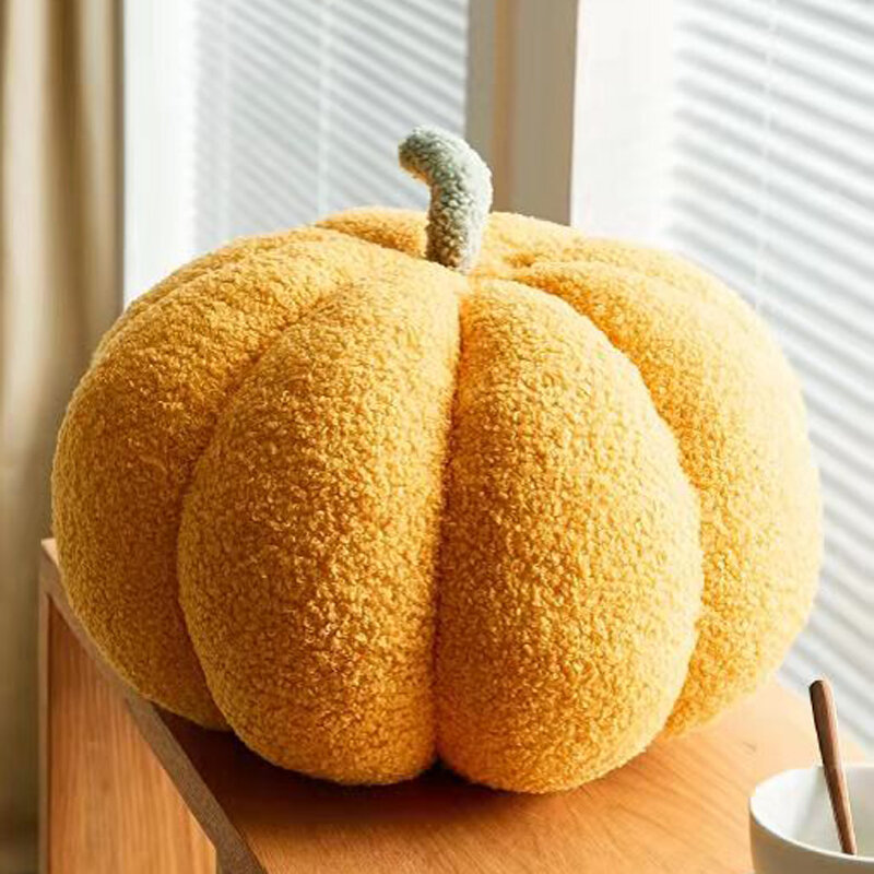 20-48cm Plushie Pumpkins Toys Throw Pillow Fluffy Stuffed Soft Fruit Vegetable Halloween's Day Party Home Decor Babies Kids Gift