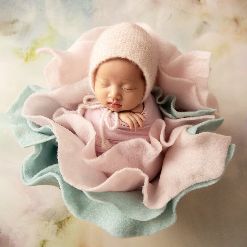 Chapéu de malha para fotografia recém-nascida, crochê manual, ornamentos macios, estúdio baby girl and boy, acessórios de tiro
