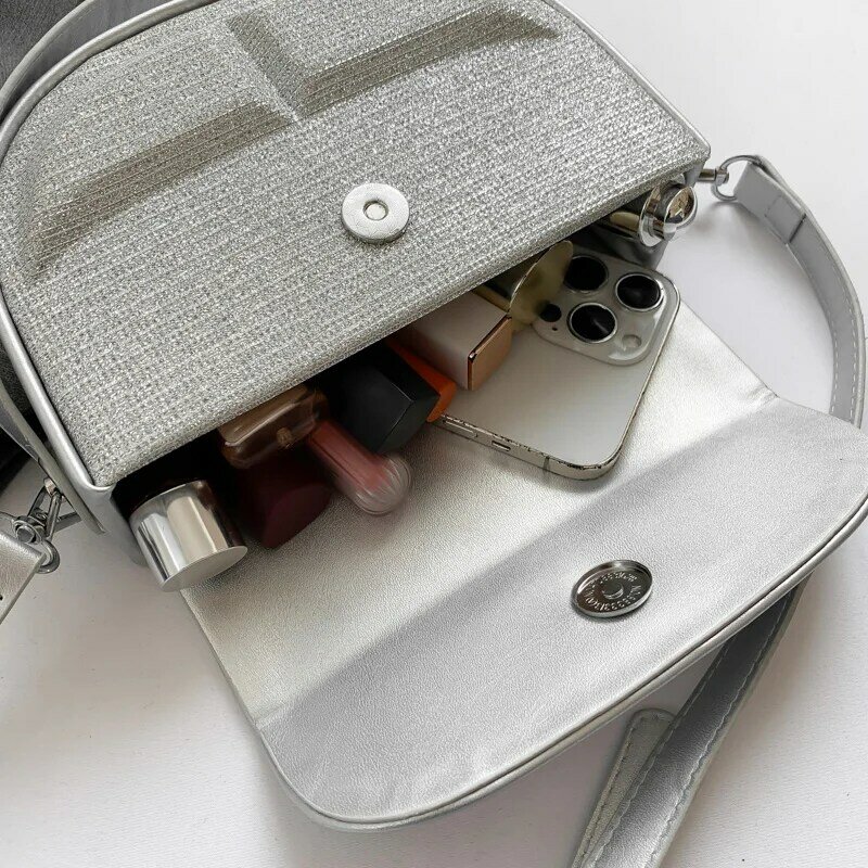 Трендовые полукруглые сумки через плечо для женщин, дизайнерская брендовая сумка на плечо, маленькие сумочки и кошелек, 2024