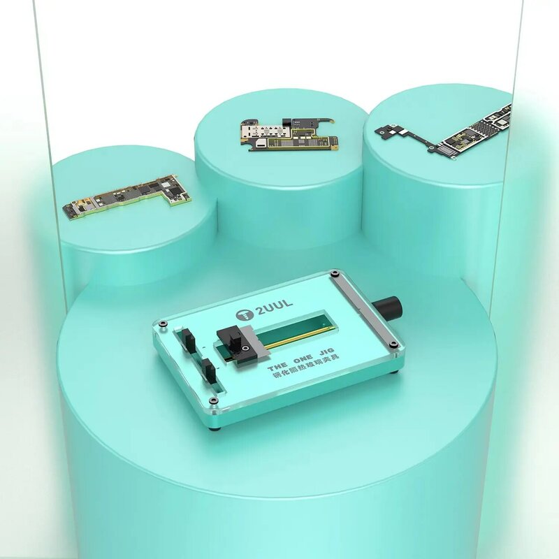 2UUL 마더 보드 IC 칩 BGA 유지 보수 홀더 수리를 위한 단열 강화 유리 고정 장치가 있는 원 지그