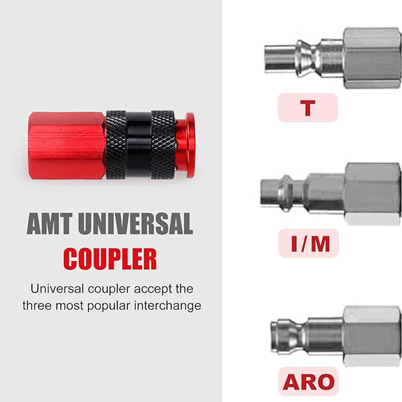 Quick Connect Air Coupler T-Type M-Type 3-in-1 Threaded Quick Coupler Male Quick Coupling Coupler