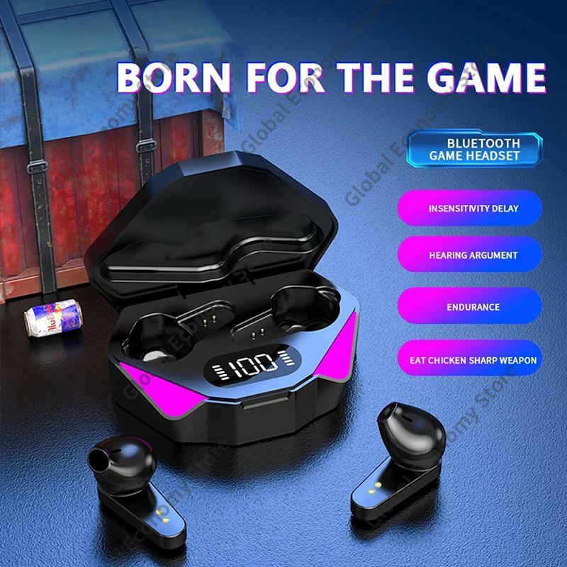 X15 TWS Gaming Earbuds Wireless Bluetooth Earphones With Mic Bass Audio Sound Positioning 9D Stereo Music HiFi Headset For Gamer
