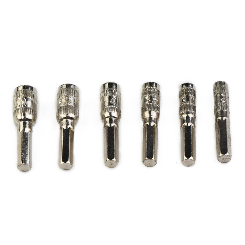 6Pcs 6 Points Hex Shank Socket 2.5/3/3.5/4/4.5/5mm H4 Nut Driver Hand Tool For Woodworking Socket Wrenches Tool Parts