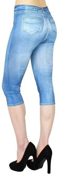 Jeans wanita musim semi/musim panas 2023 baru penjualan laris kasual modis katun imitasi celana dalam Denim Hollow Out legging seksi
