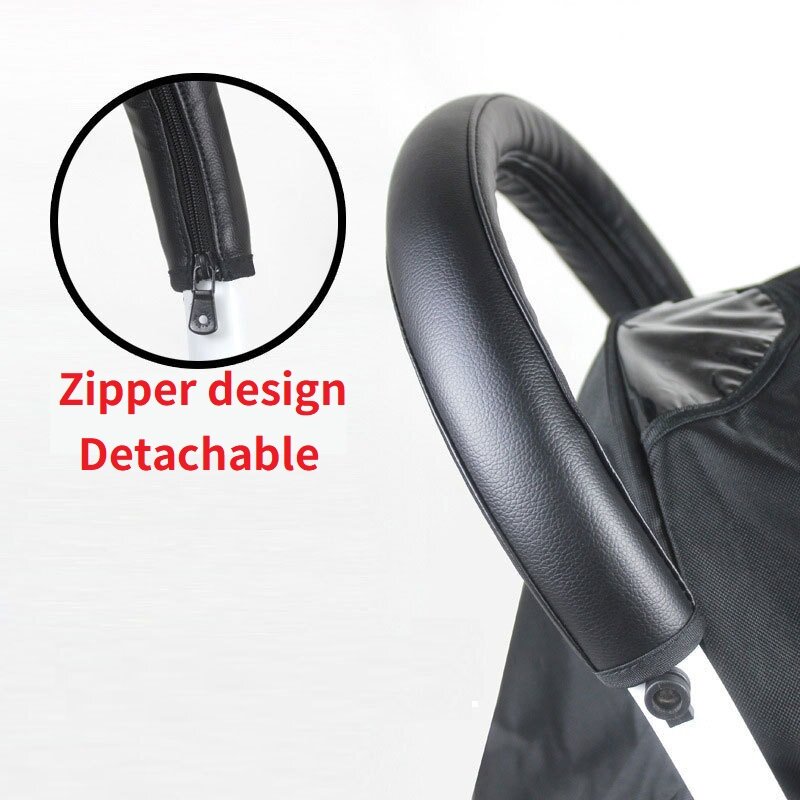 Baby Stroller Handle Cover PU Leather Pushchair Armrest Case Protective Cover For babyyoya yoya yoyo Pram Stroller Accessories
