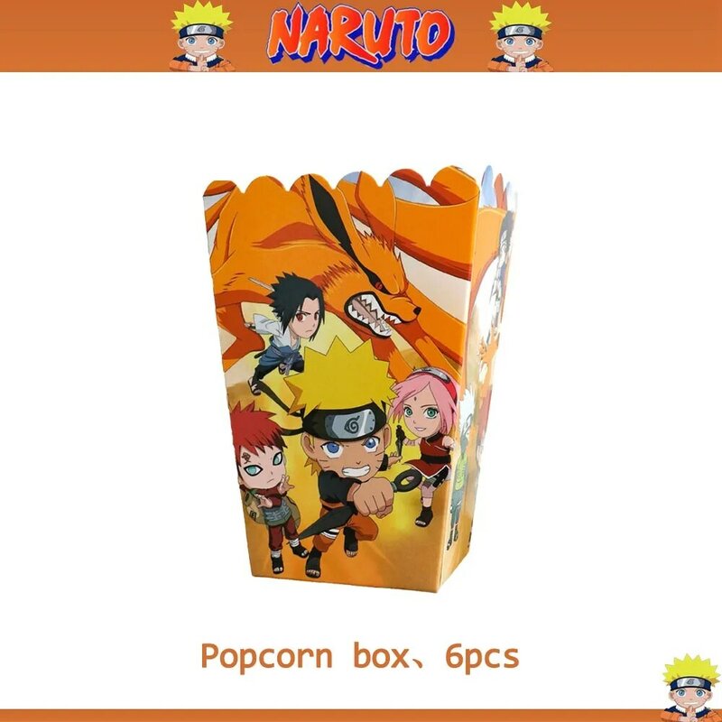 Desenhos animados Naruto tema descartáveis Talheres Suprimentos, Anime Ninja Birthday Party Decoração Set, Balão de látex, Baby Shower