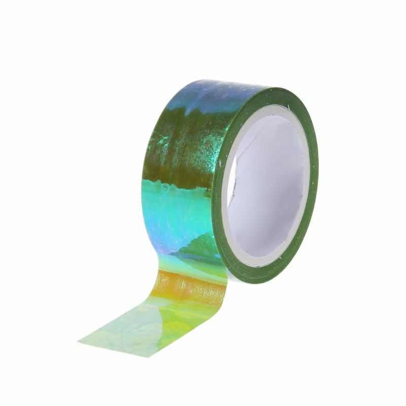 15 mm 5 m bladgoud Tape, oranje, blauw, geel, roze, paars, groen