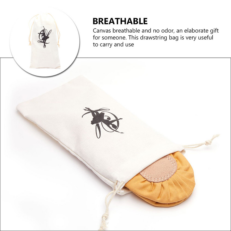 Drawstring Canvas Drawstring Bags Bag Satin Dance Slippers Bags Shoes Storage Pouch Organizer For Girls Women
