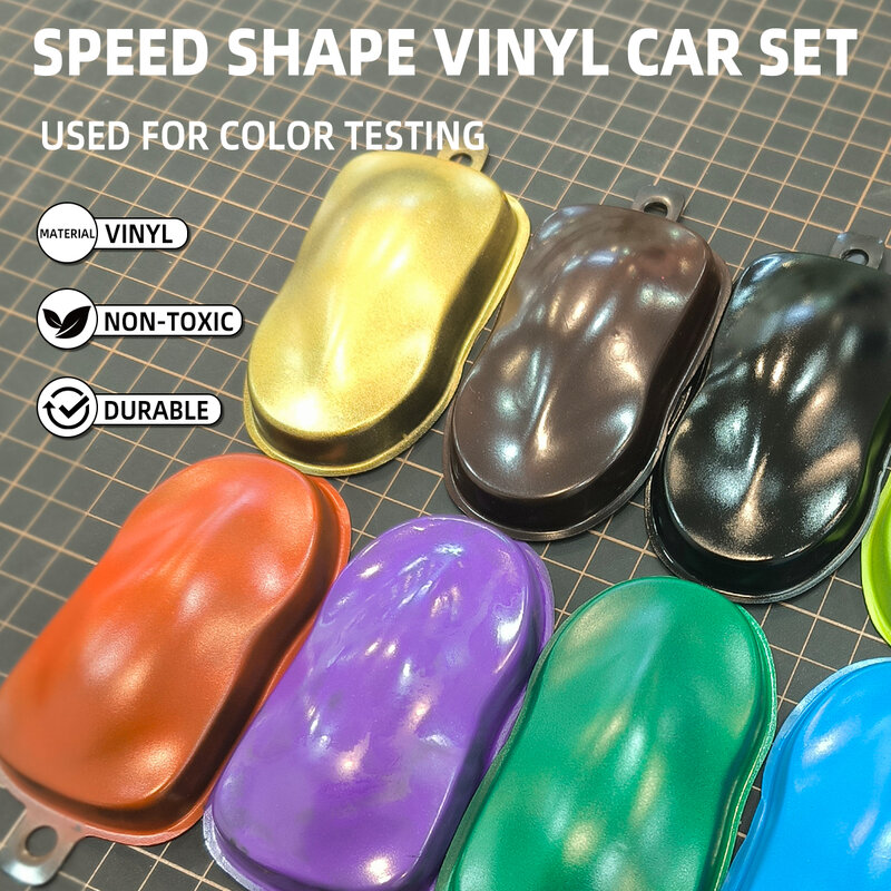 OPHIR 30pcs Plastic Speed Shape Color Display Model 5x9cm Plastic Model Car Color Paint Testing Black & White for Choose AC060